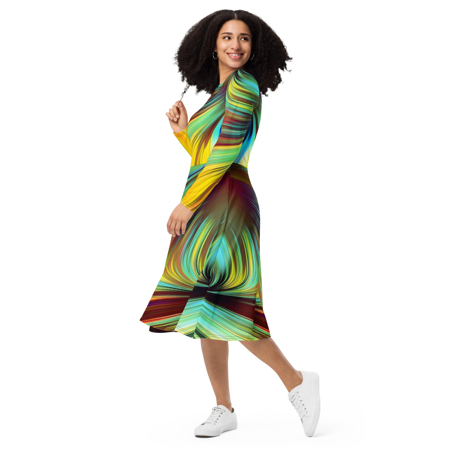 Robe longue avec manches